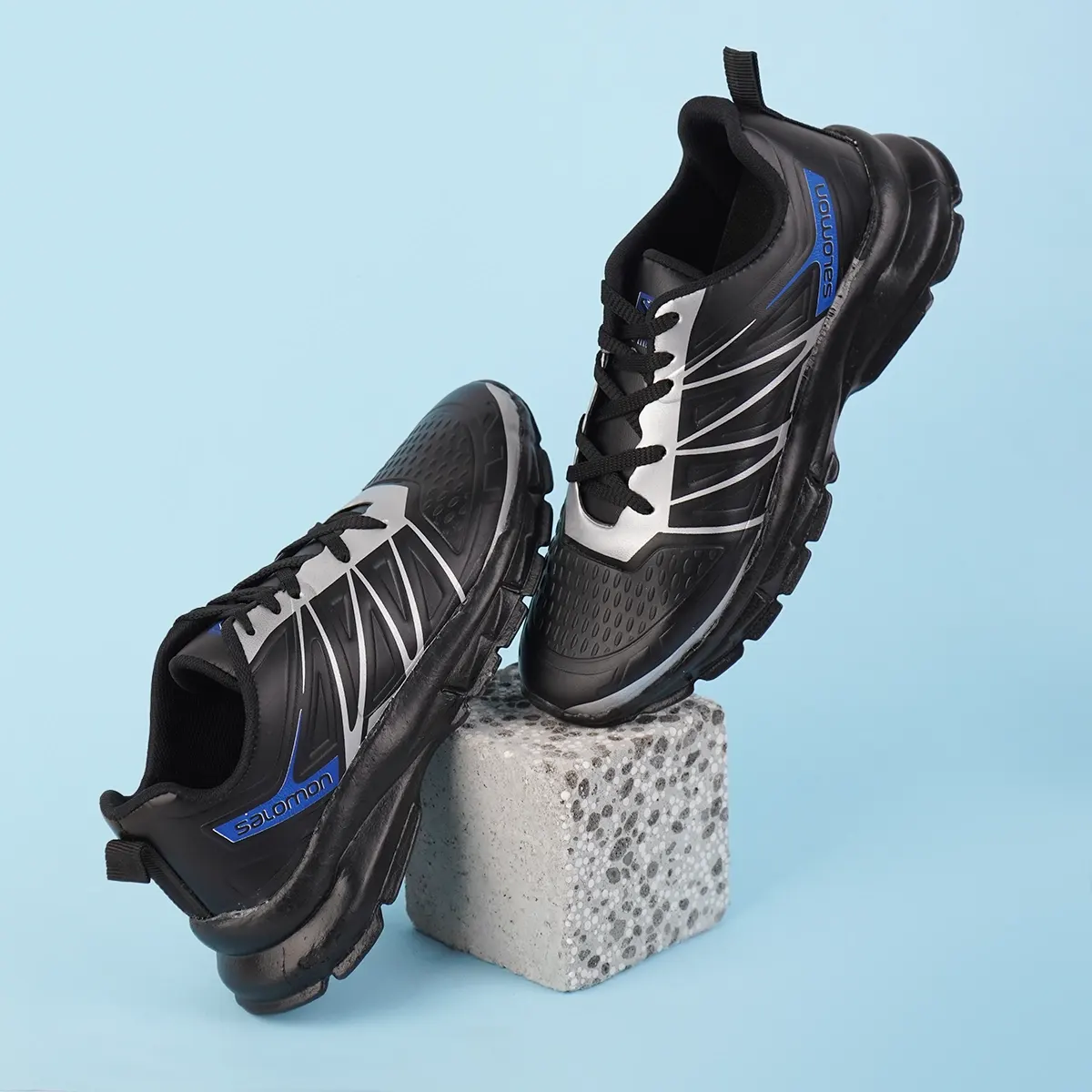 کفش ورزشی مردانه مشکی آبی مدل simba