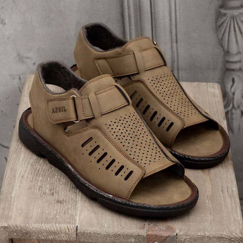 صندل جلوباز مردانه خاکی مدل Sany