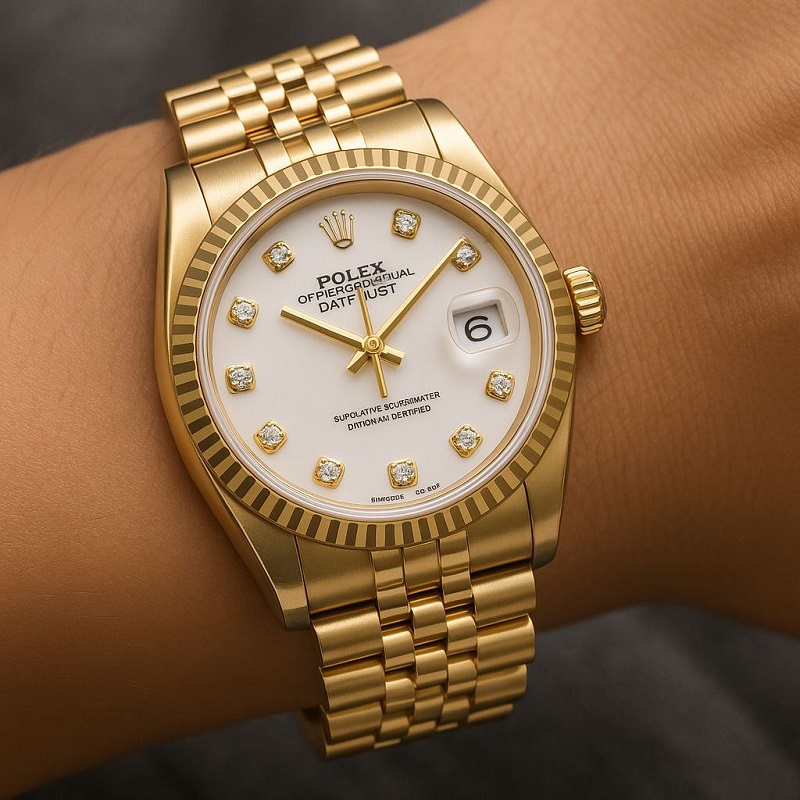 ساعت مچی رولکس طلایی مدل Date-just
