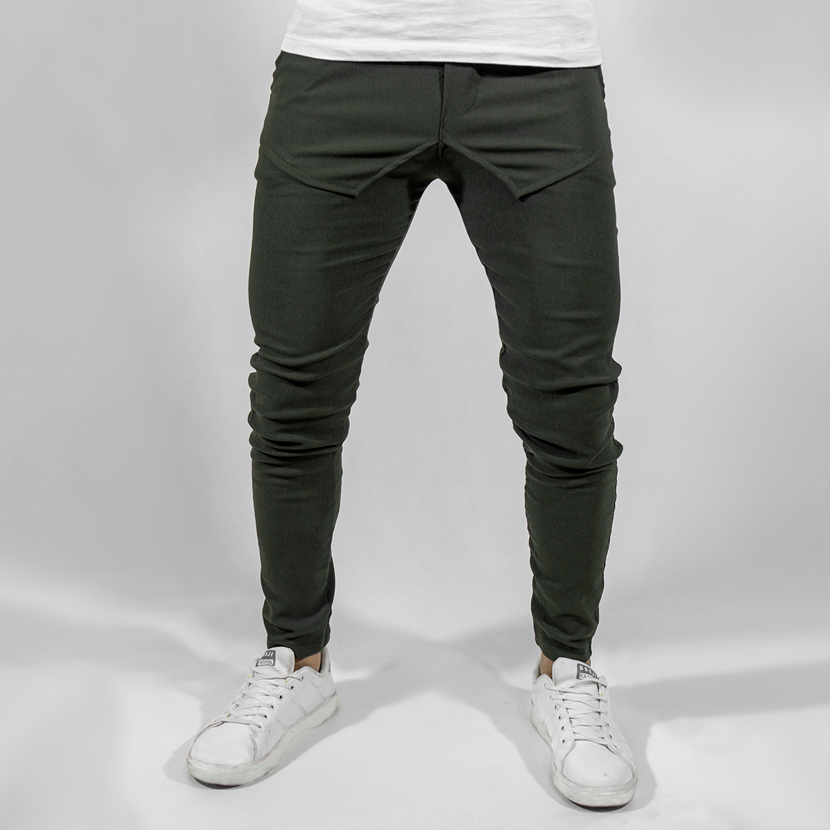 شلوار اسلش جیب دوبل مردانه سبز مدل Nambi