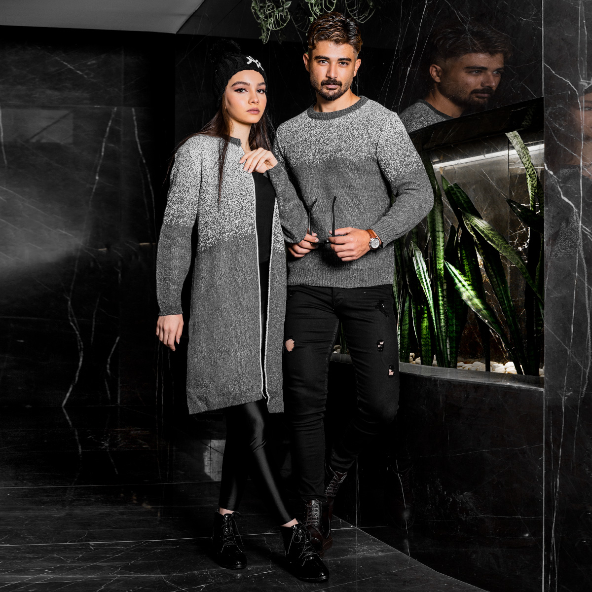 ست بافت طوسی مدل Shiba