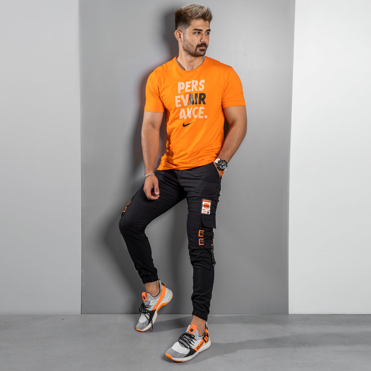 شلوار اسلش مردانه مشکی مدل Perada