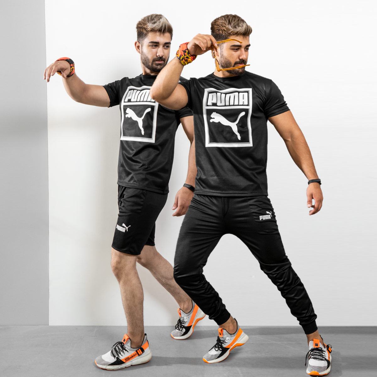 ست 3 تیکه Puma مشکی مردانه مدلAtraz