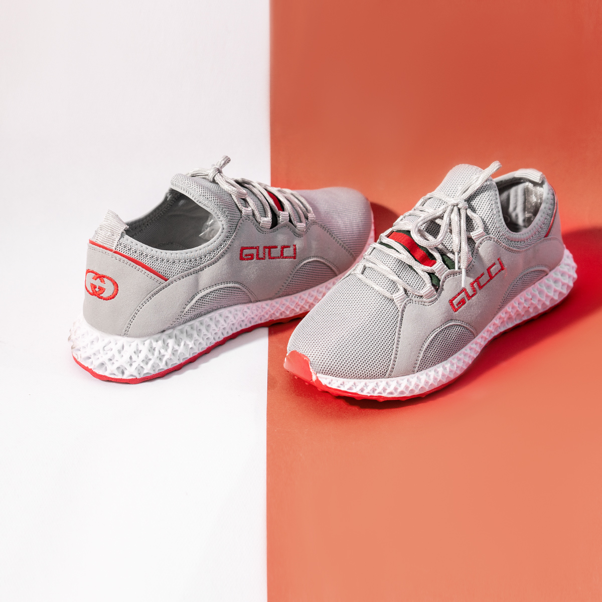 کفش ورزشی Gucci مردانه طوسی مدلMaham