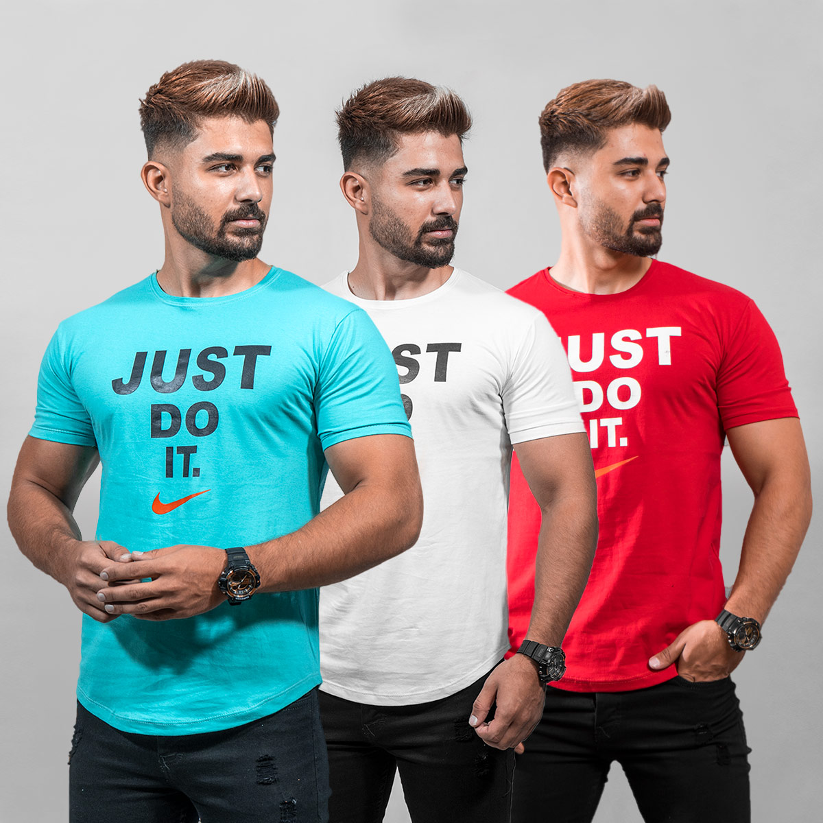 تیشرت Just Do It مردانه قرمز مدل Ditro