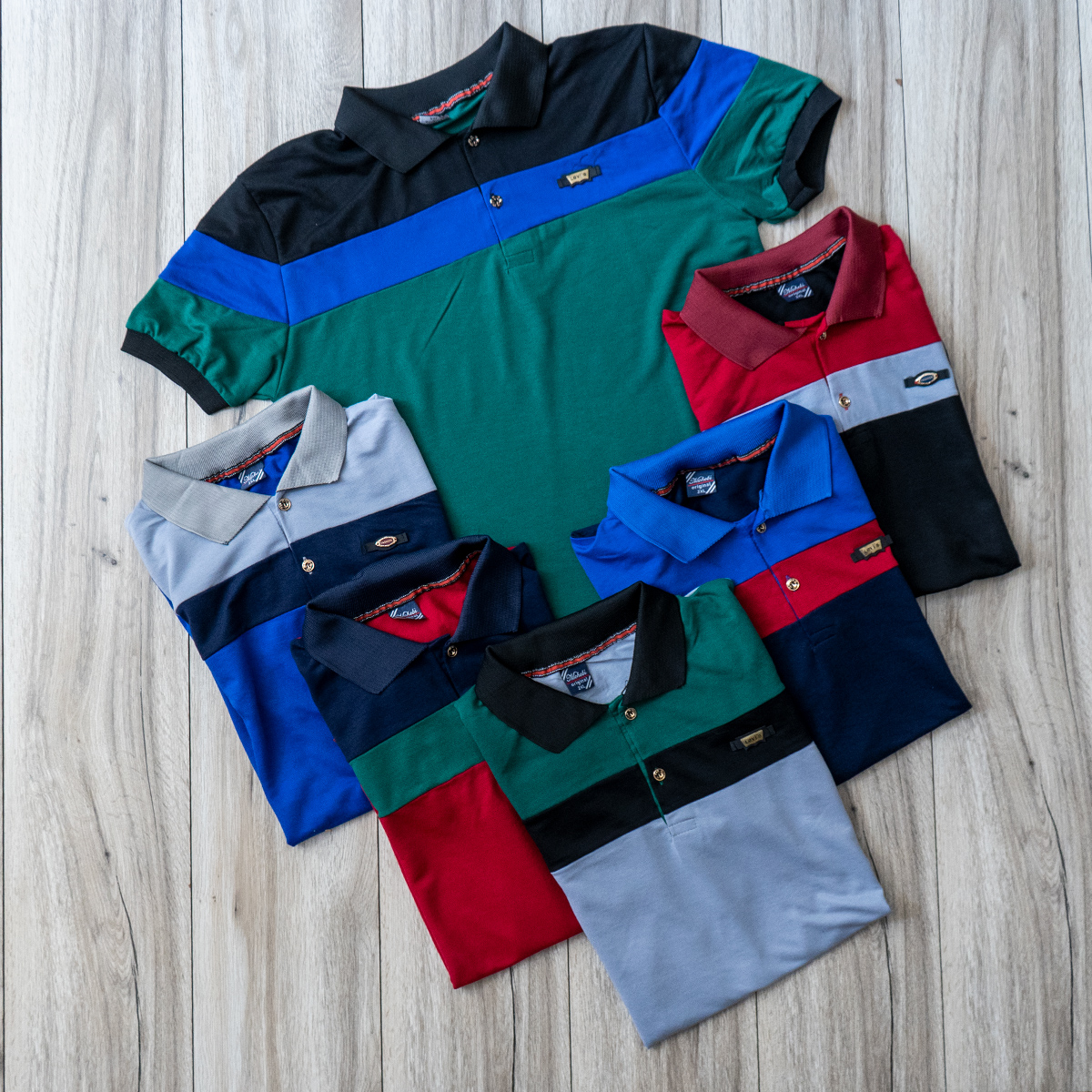 تیشرت Fashion مردانه سرمه ای زرشکی مدل Garland